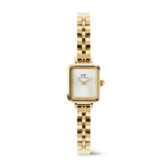 Daniel Wellington Quadro Mini Arch 3-link White Sunray Gold DW00100850