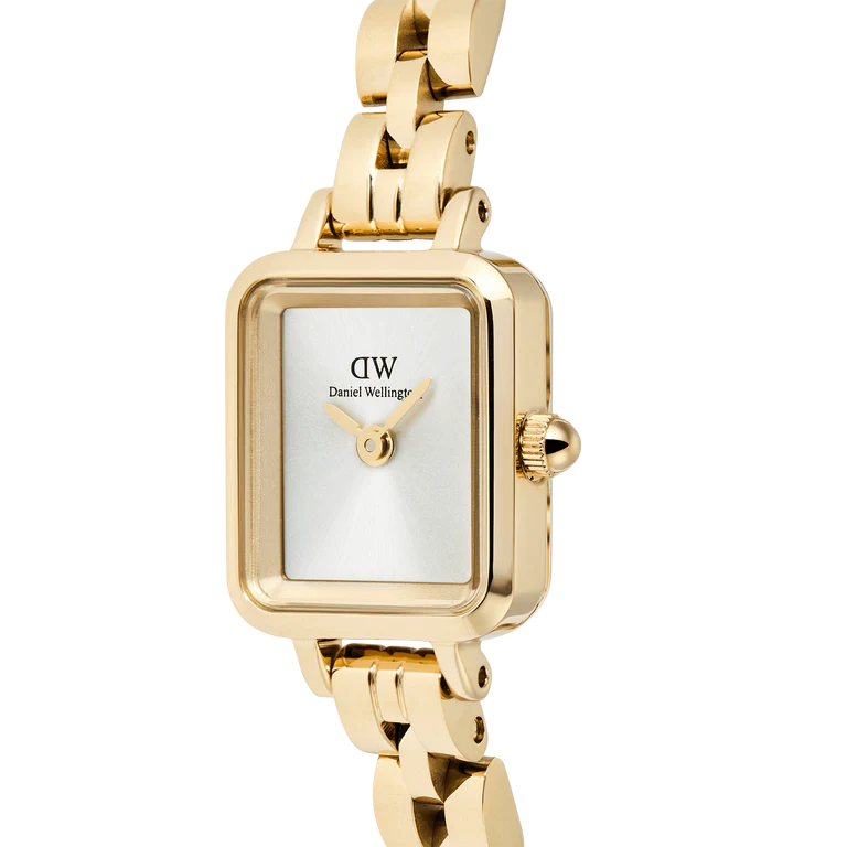 Daniel Wellington Quadro Mini Arch 3-link White Sunray Gold DW00100850