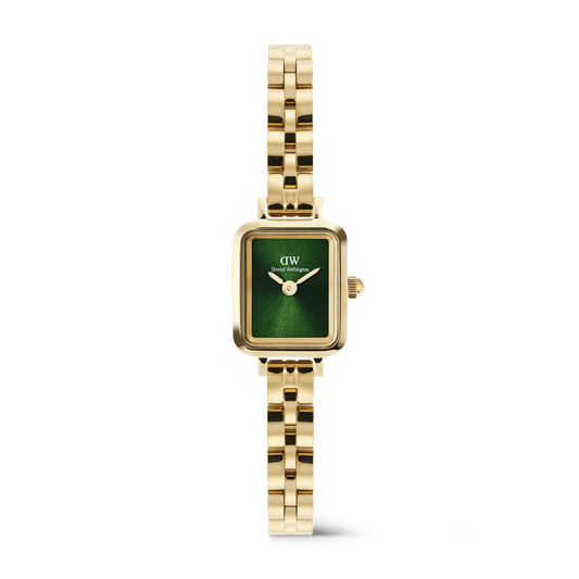 Daniel Wellington Quadro Mini Arch 3-link Emerald Sunray Gold DW00100852