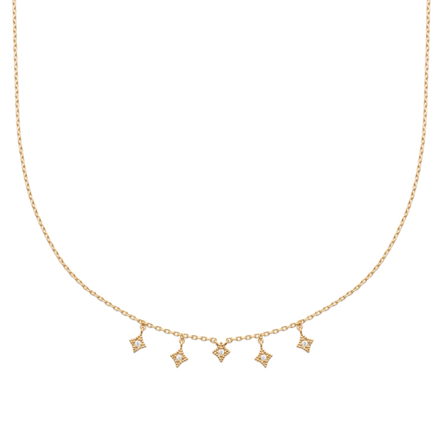 Amèlie 18ct Gold-Plated CZ Droplet Necklace 87385245