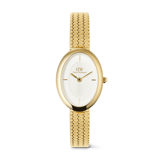 Daniel Wellington Juliette Braided Mesh White Sunray Gold DW00100882