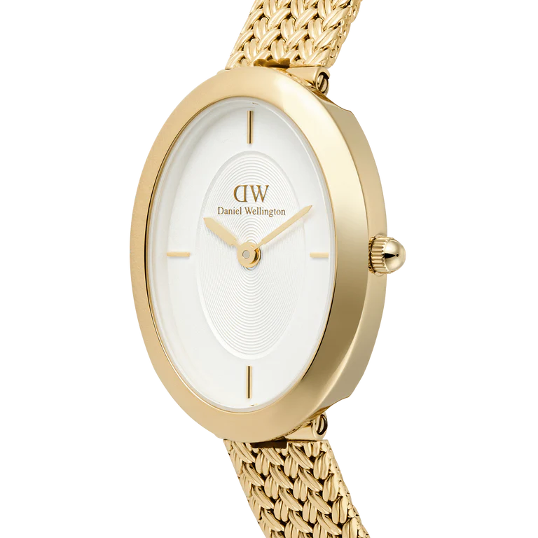 Daniel Wellington Juliette Braided Mesh White Sunray Gold DW00100882