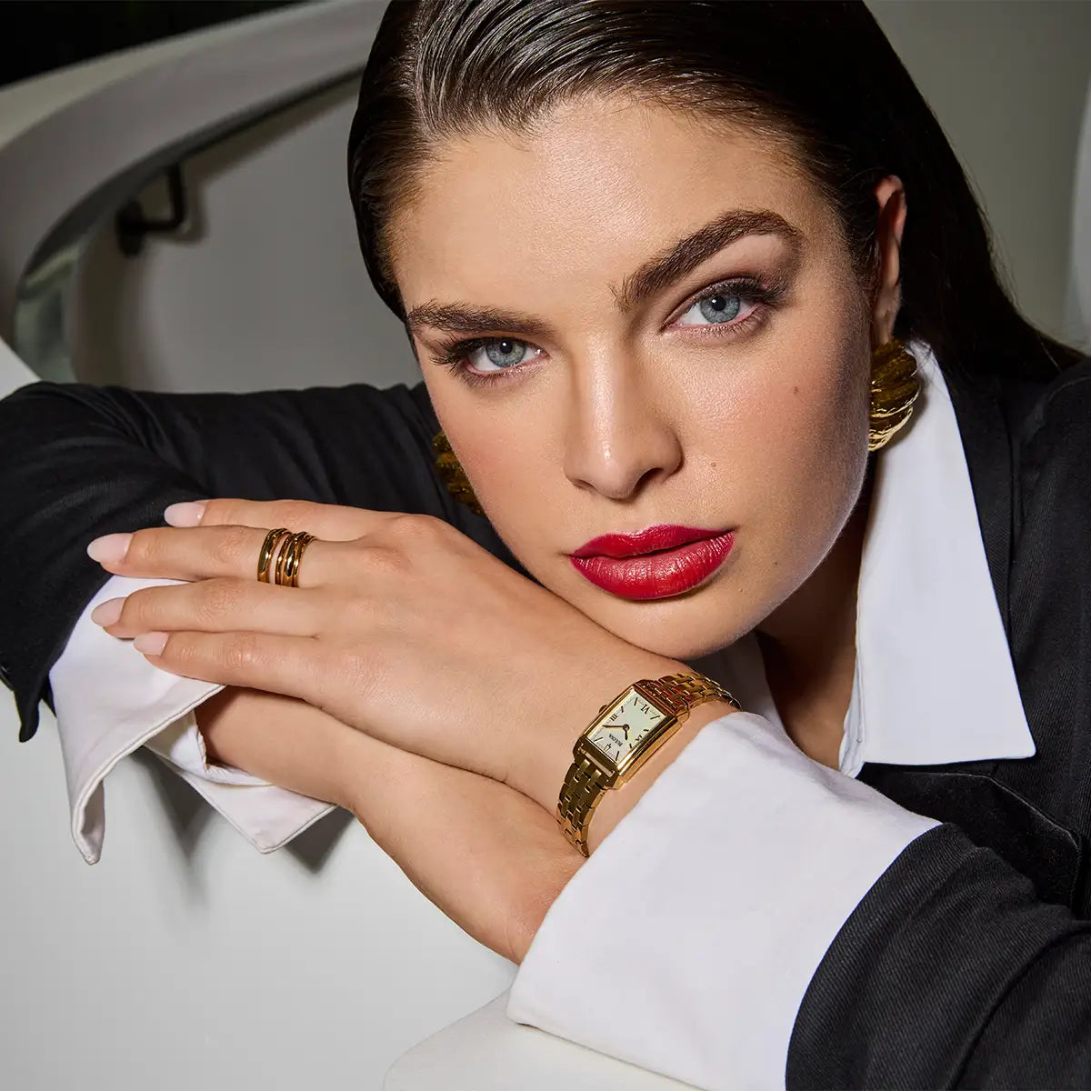 BULOVA LADIES SUTTON GOLD MOTHER-OF-PEARL WATCH 97L177