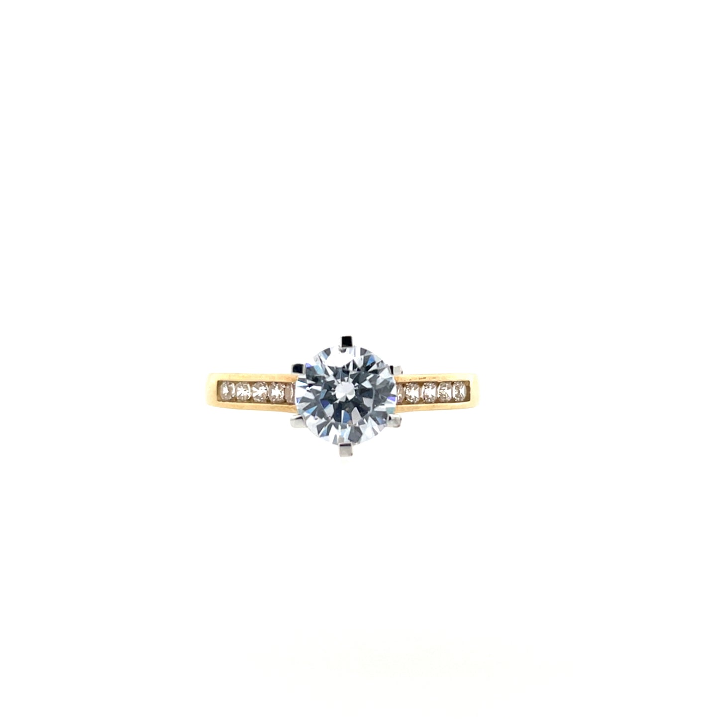 9ct Gold CZ Solitaire Ring GRZ378
