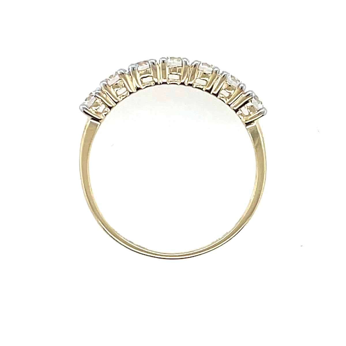 9ct Gold CZ 7-stone Eternity Ring GRA136