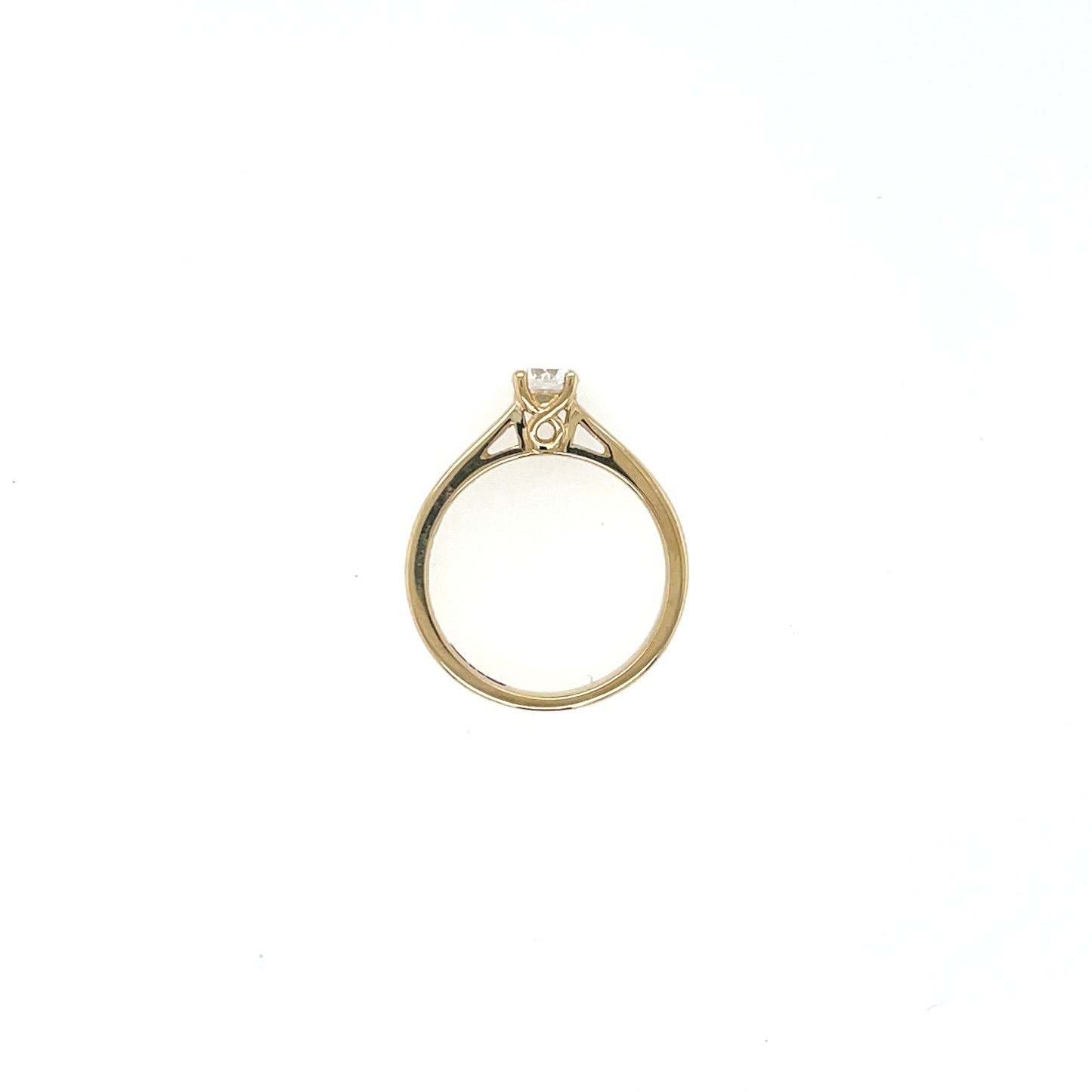 9ct Gold Classic CZ Solitaire Ring 0.40ct GRZ379