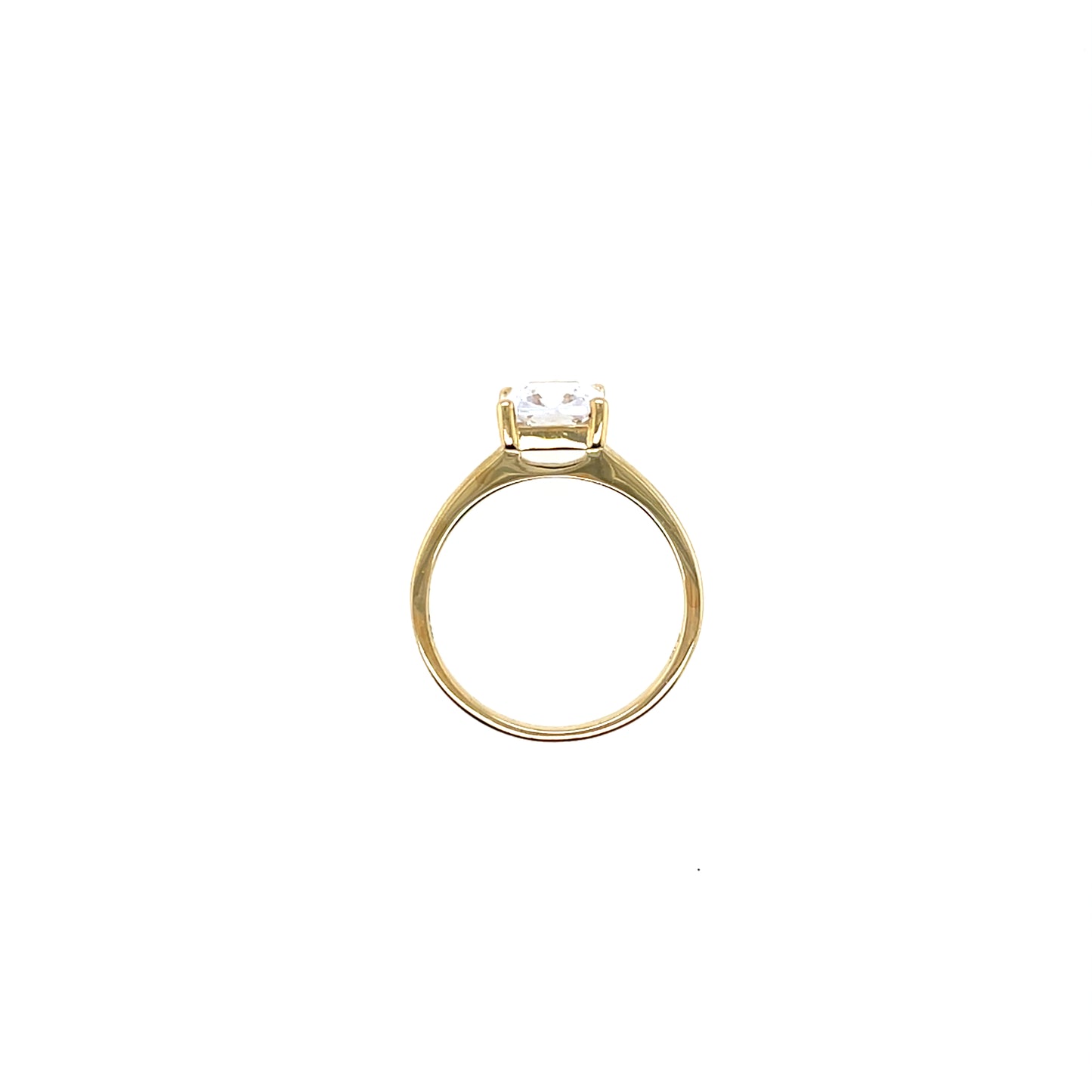 9ct Gold CZ Rectangular Ring GRZ374
