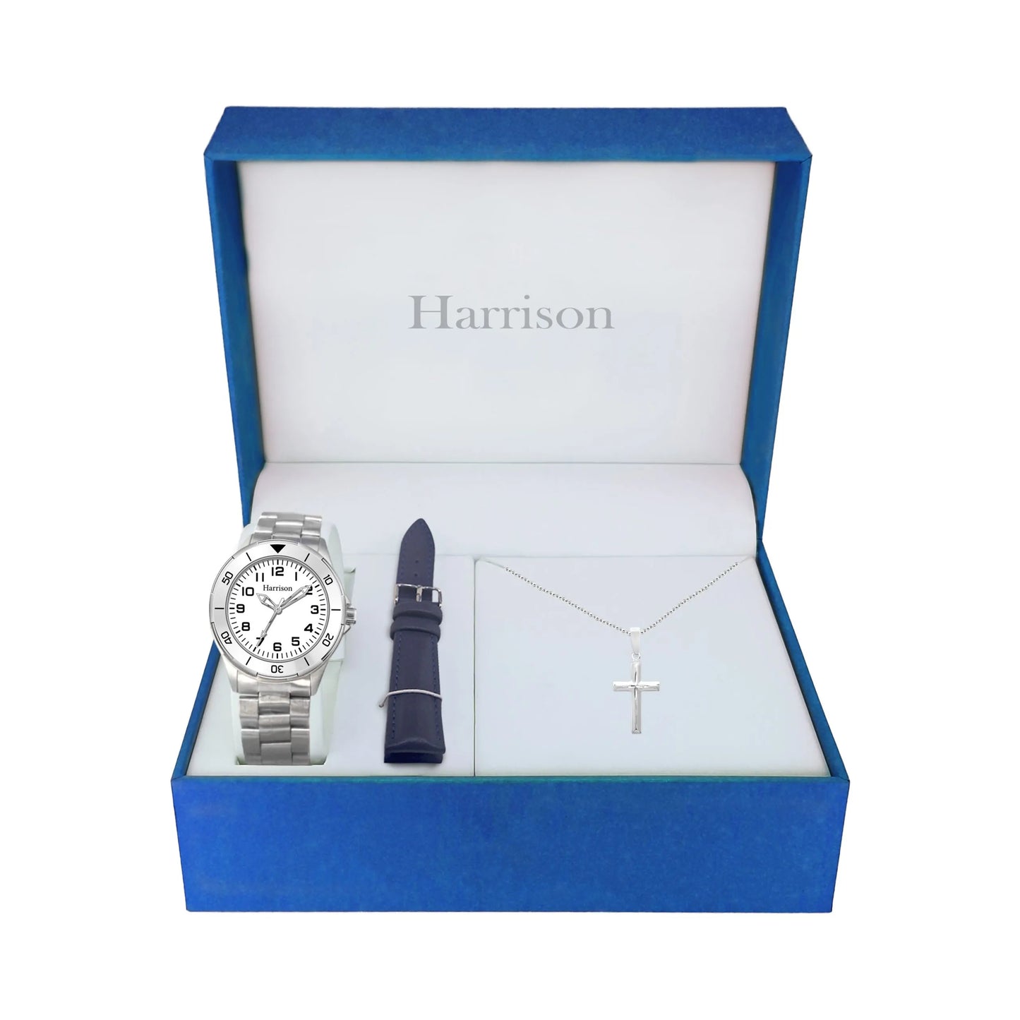 Boys Communion Watch & Silver Cross Gift Set BCS1004