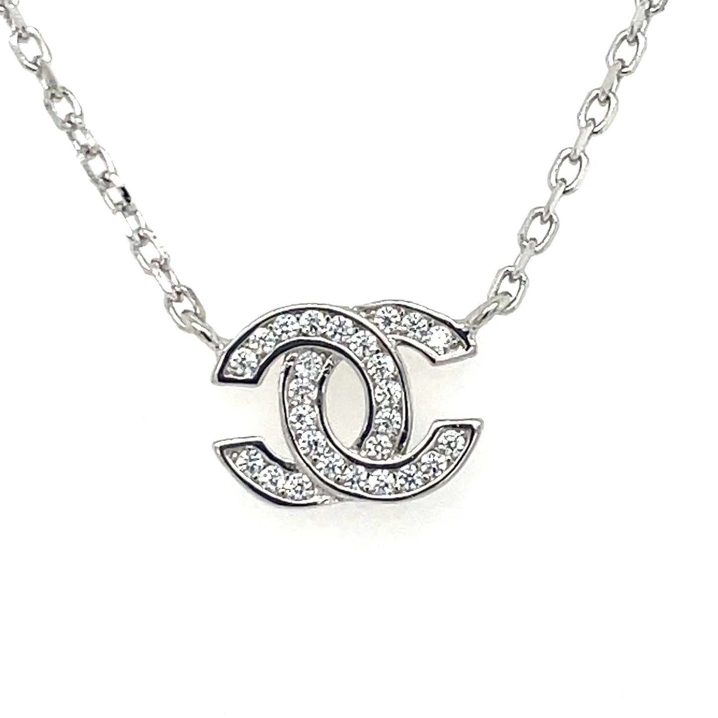 Sterling Silver CZ Pendant & Earring Set BJN025