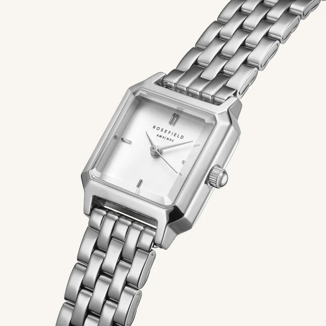 Rosefield Boxelle Silver Watch BWSSS-B02