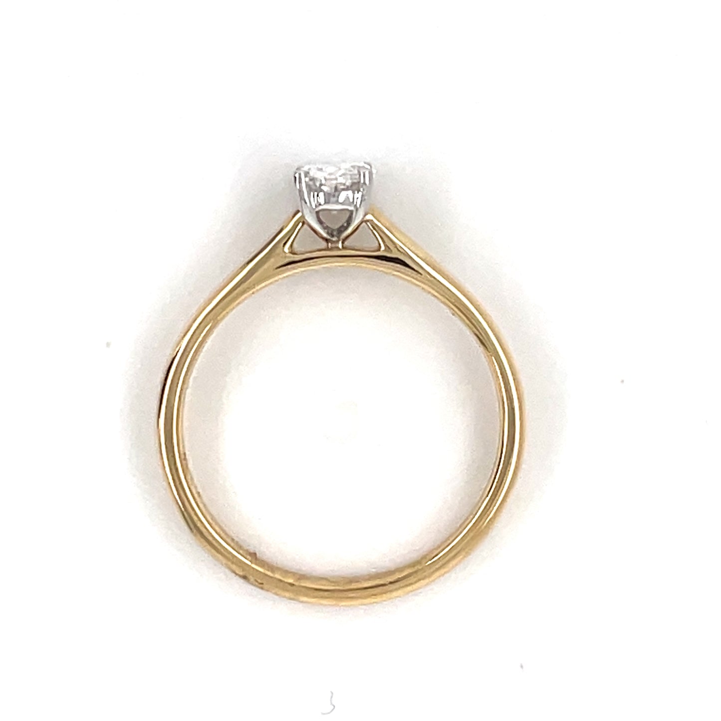 18ct Yellow Gold Lab Grown 0.50ct Oval Diamond Ring Z237