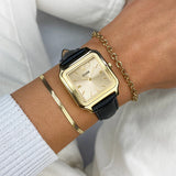 CLUSE Gracieuse Watch Leather, Black Lizard, Gold Colour CW11903