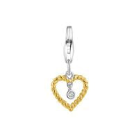 Dream Charms Silver Gold-plated Heart Charm DC-806
