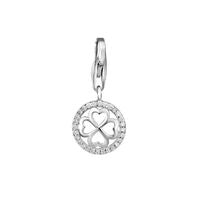 Dream Charms Silver Lucky Irish CZ Shamrock Charm DC-815