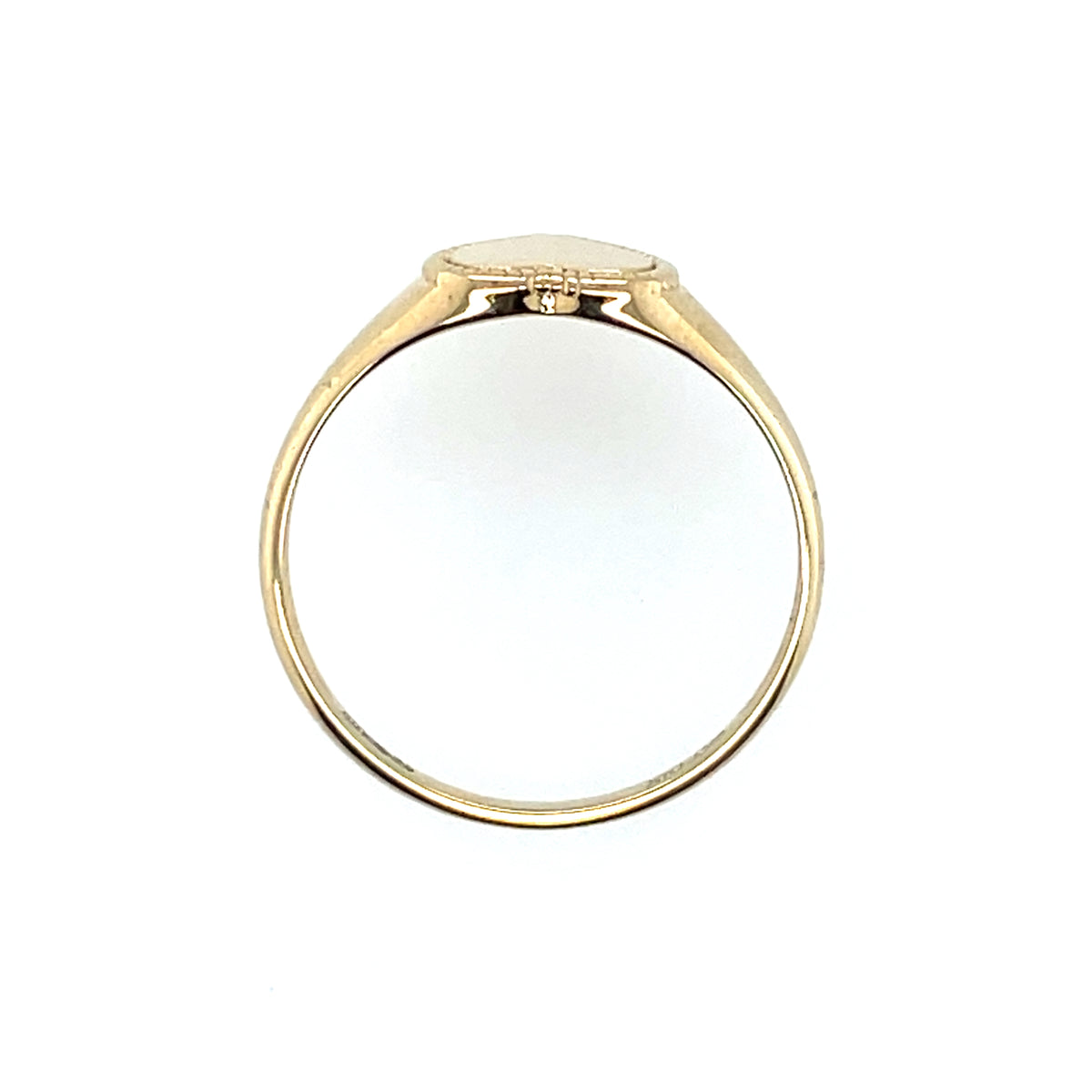 9ct Gold Heart Shaped Signet Ring GR520