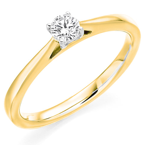 9ct Gold Diamond Solitaire 0.20ct Ring Z252