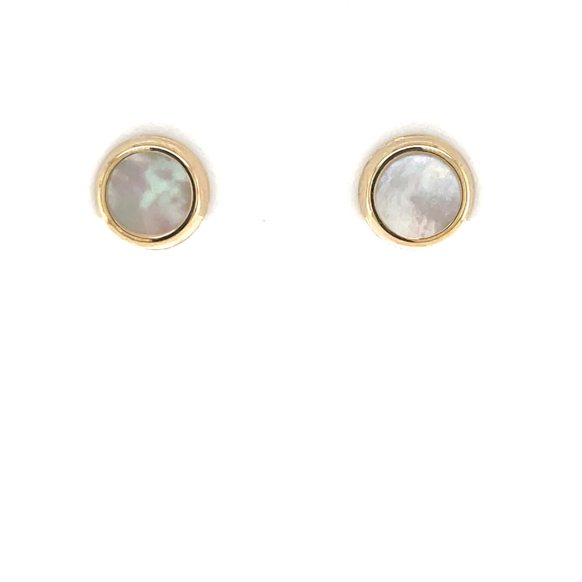 9ct Gold Mother of Pearl Stud Earrings GEX176
