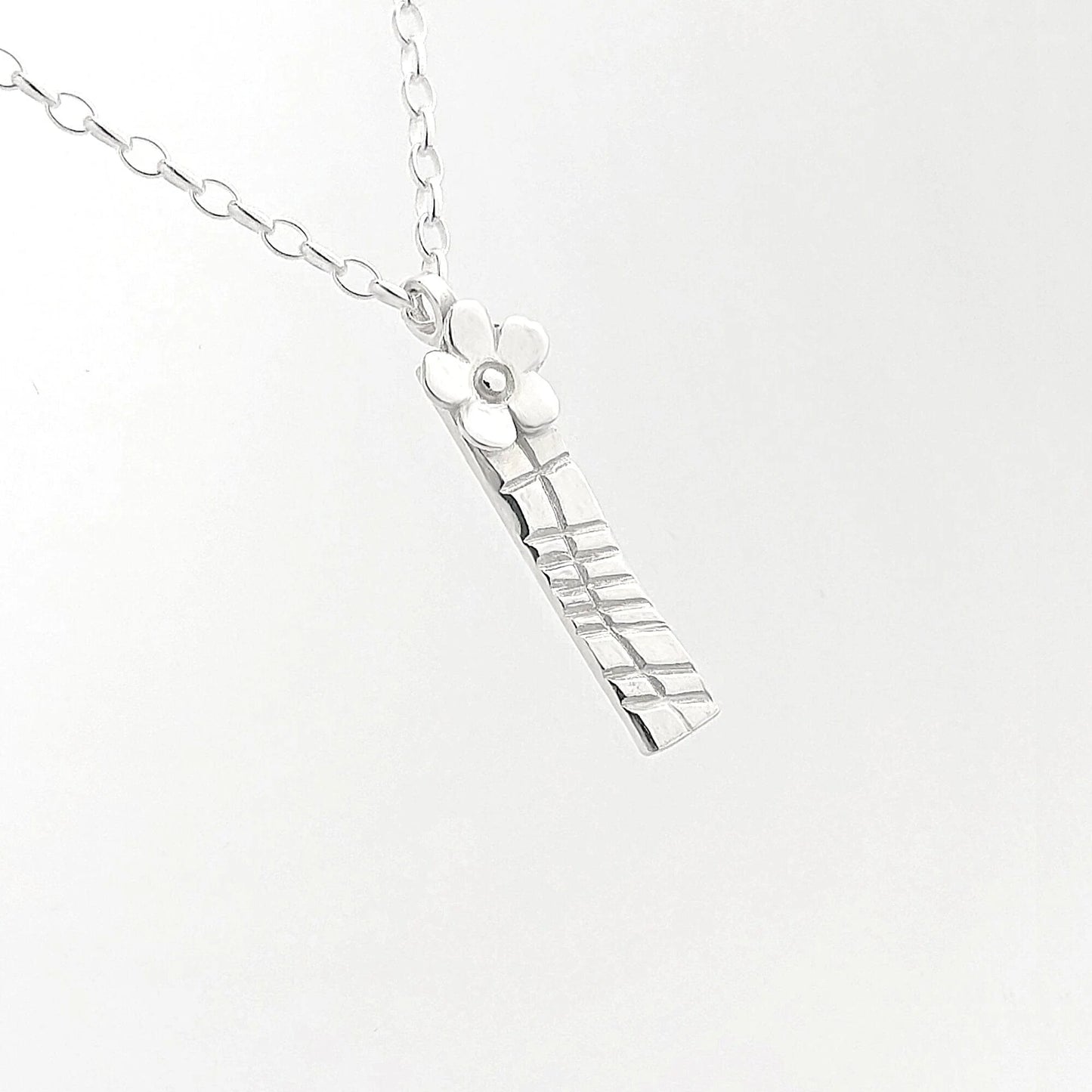 Martina Hamilton Forget Me Not Sterling Silver Ogham Grá Love Pendant FA3