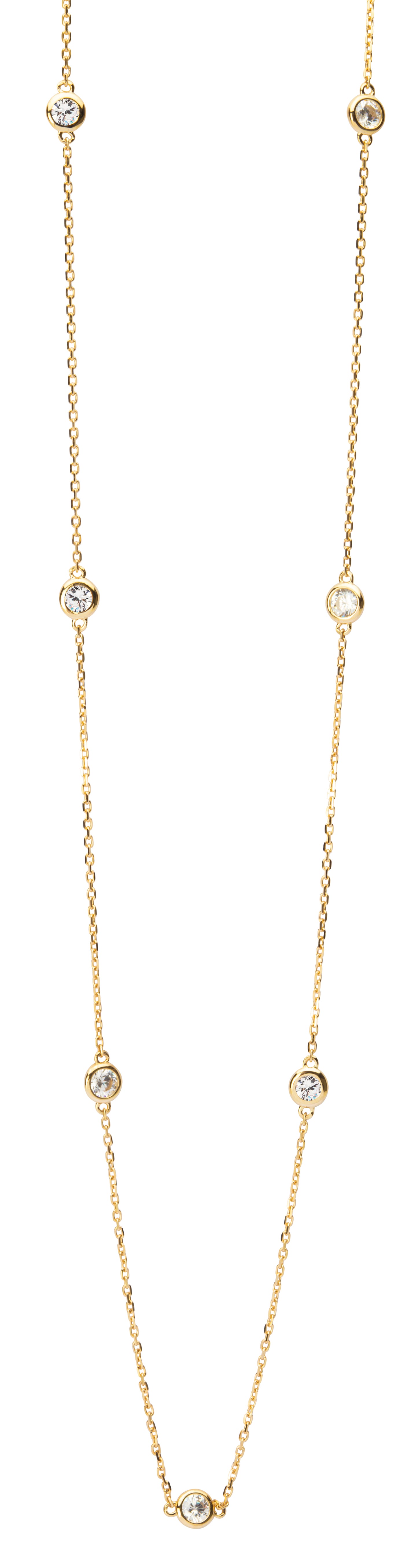 9ct Gold CZ Mademoiselle Necklace GPZ456