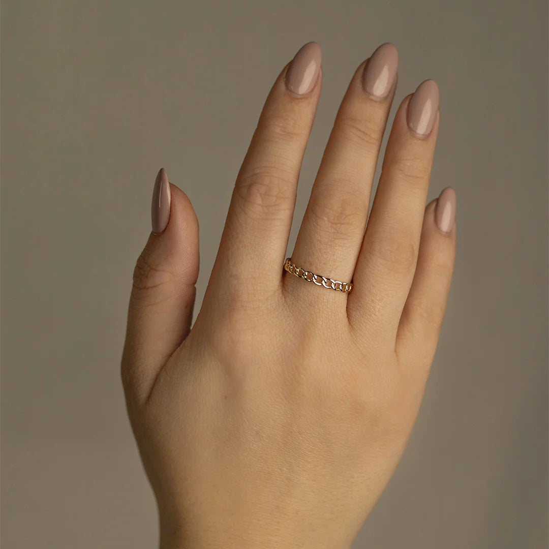 9ct Gold Chain Link Ring GR422