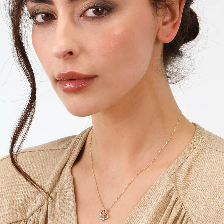 9ct Gold CZ Eternal Love Necklet GPZ457