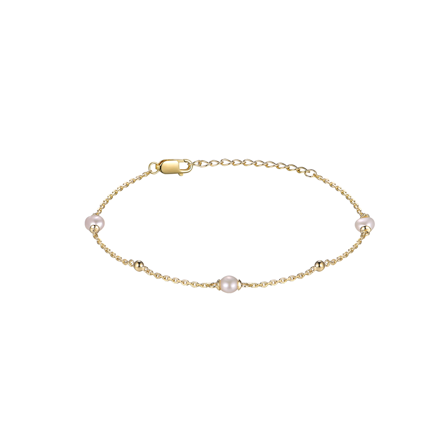 9ct Gold Pearl & Bead Bracelet GB479