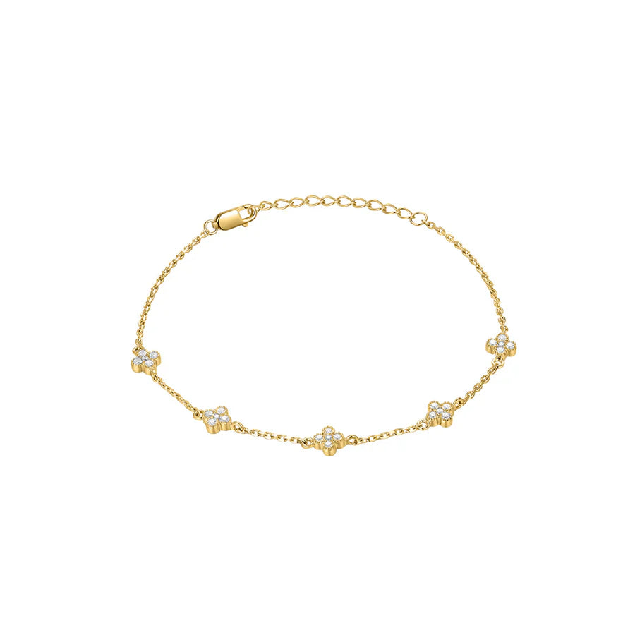 9ct Gold Cz Améline Bracelet GB492