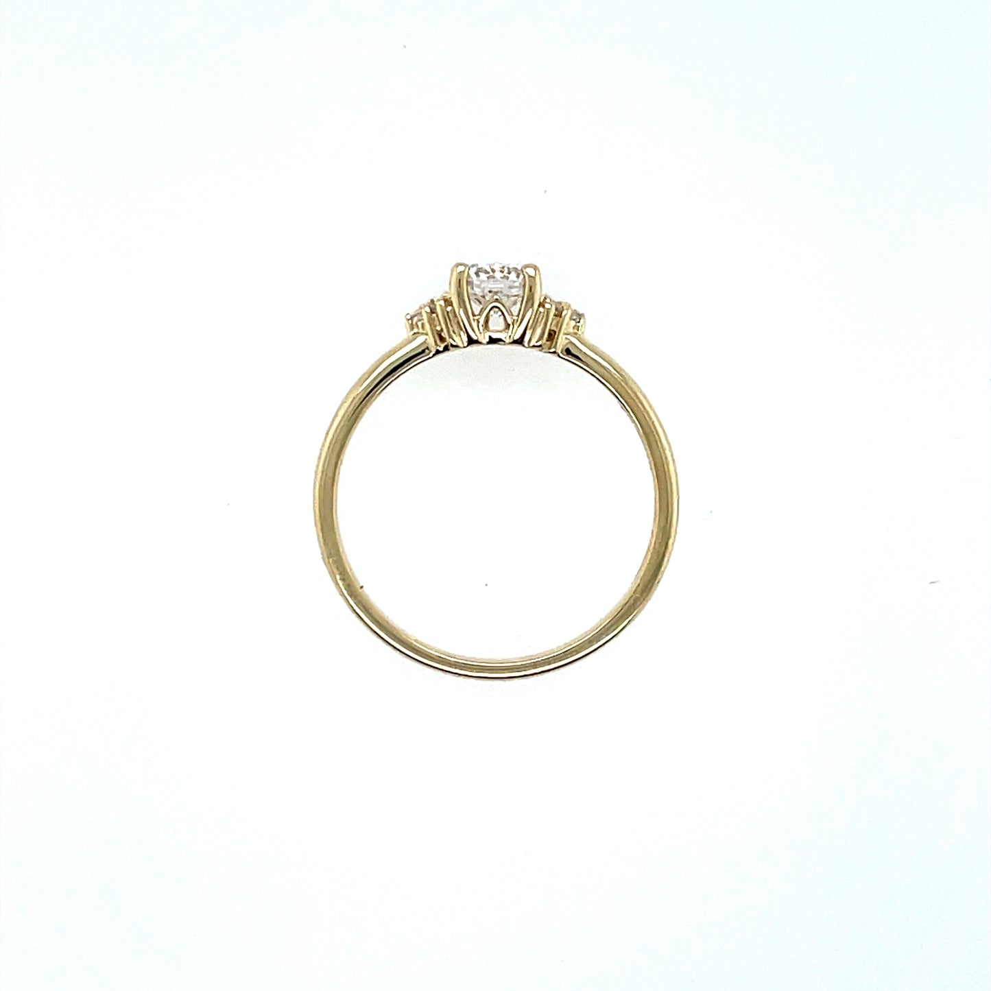 9ct Gold CZ Solitaire Ring GRZ385