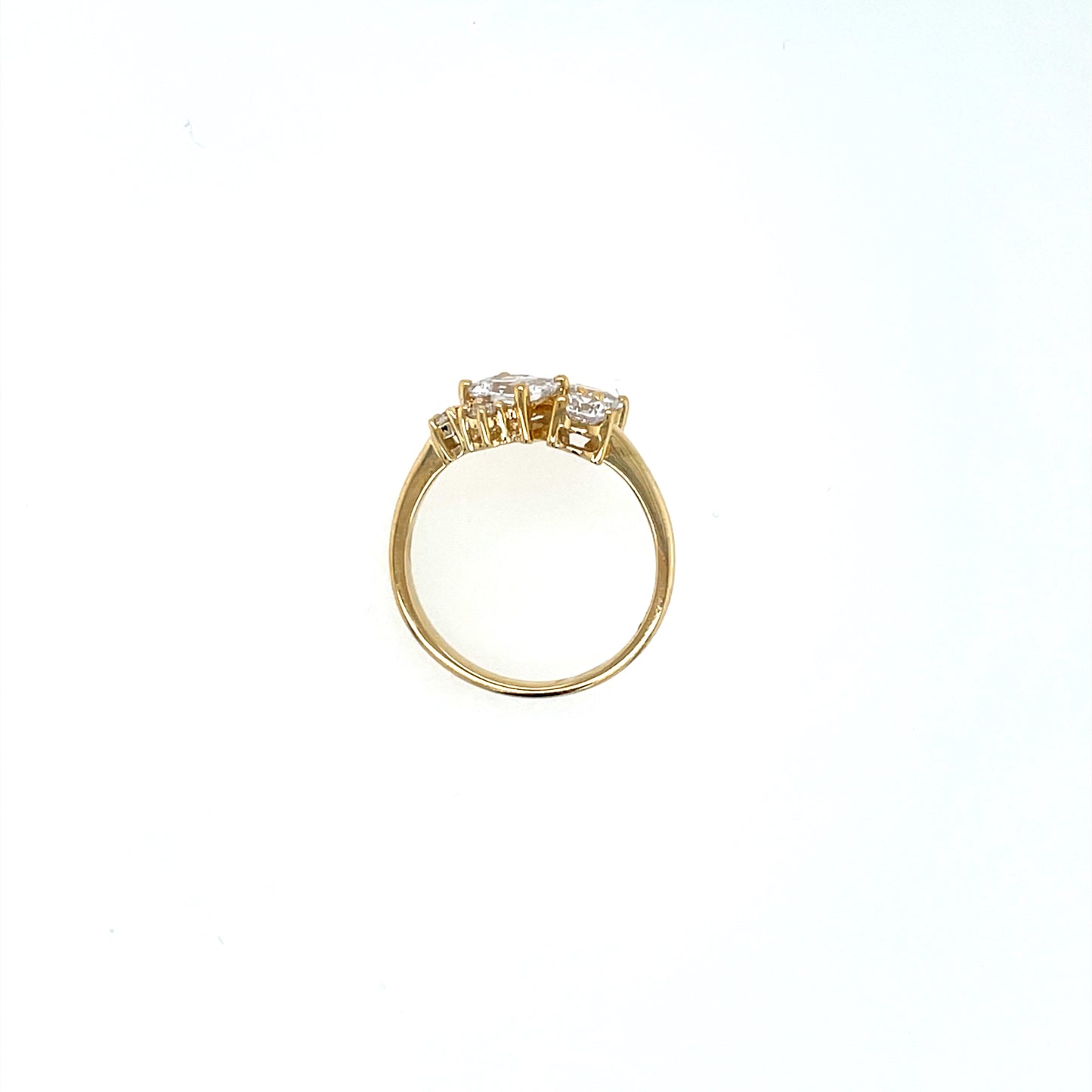 9ct Gold CZ Scatter Ring GRZ383