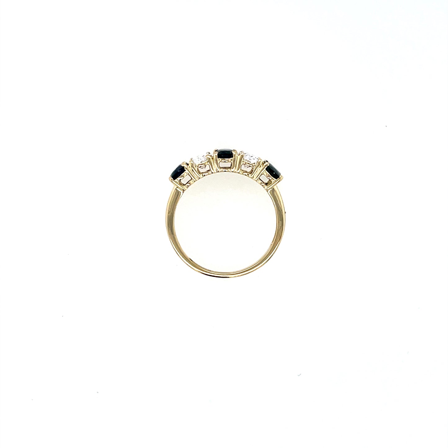 9ct Gold Real Sapphire & CZ Ring GRS284