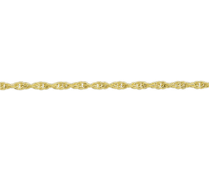 9ct Yellow Gold Prince of Wales Rope 18 Chain 18"/45cm GC598