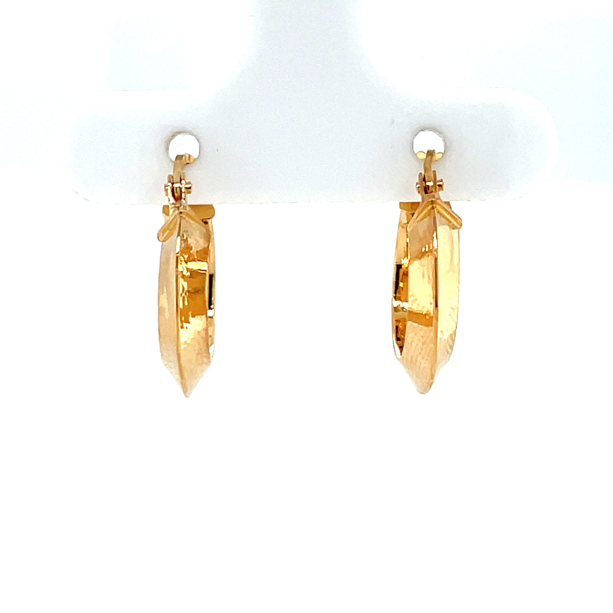 9ct Gold 10mm Disc Hoop Earrings GE1089