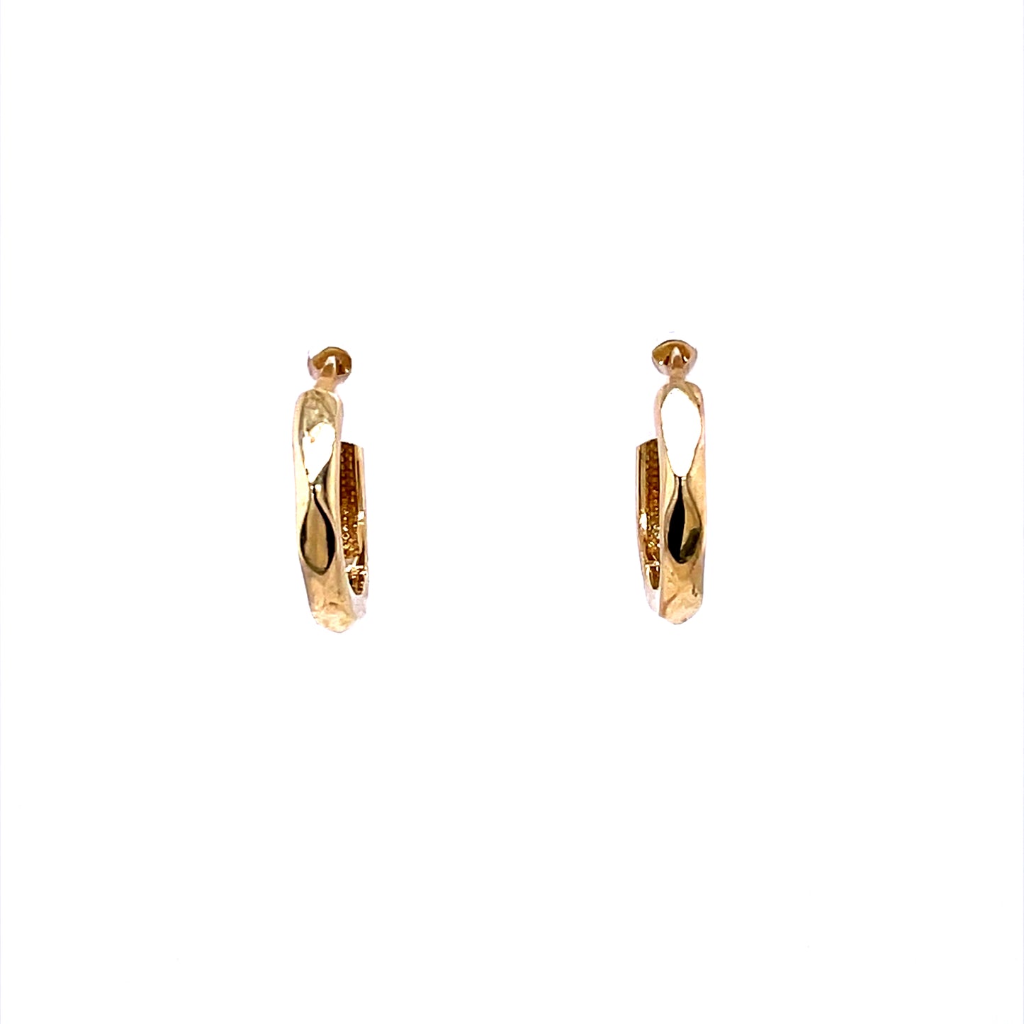 9ct Gold Hammered Huggie Earrings GE1007