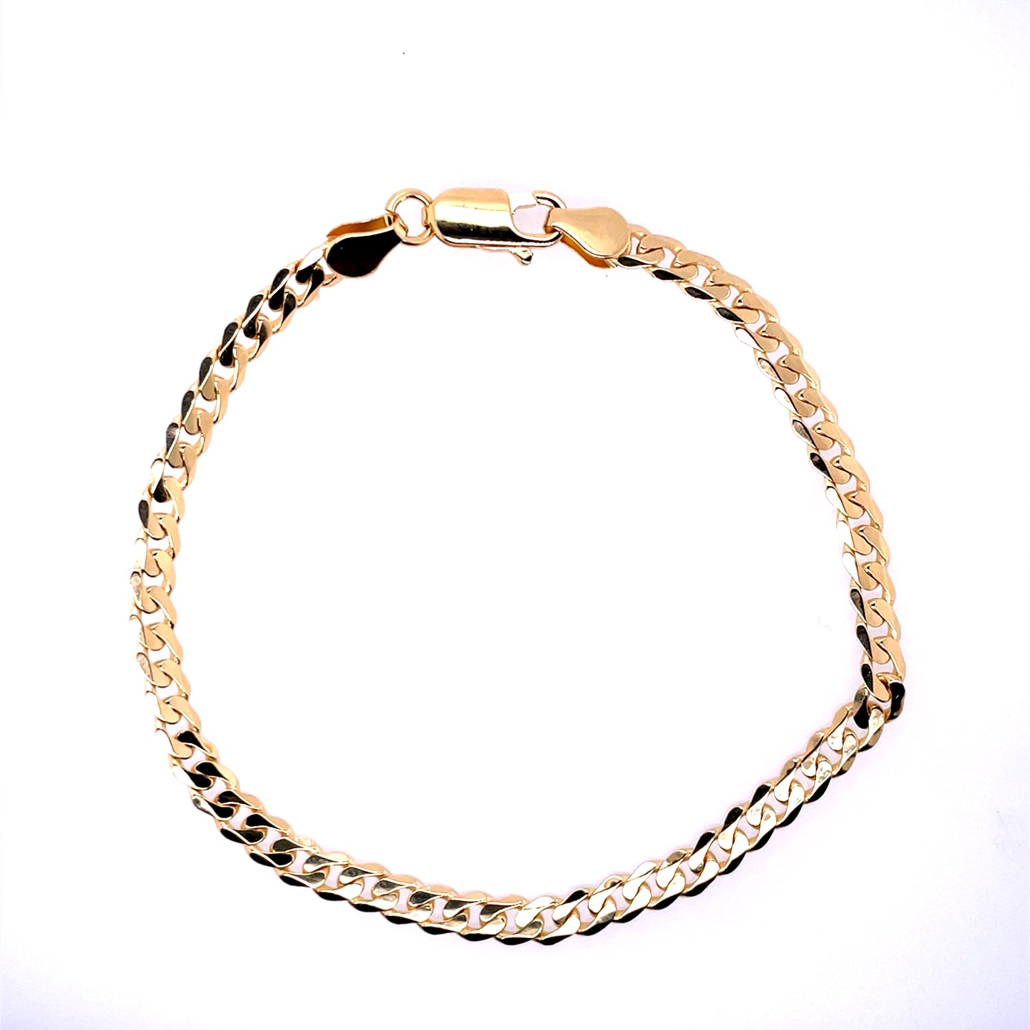 Men's Gold-plated 4.6mm Curb Bracelet GF0006 8 inch