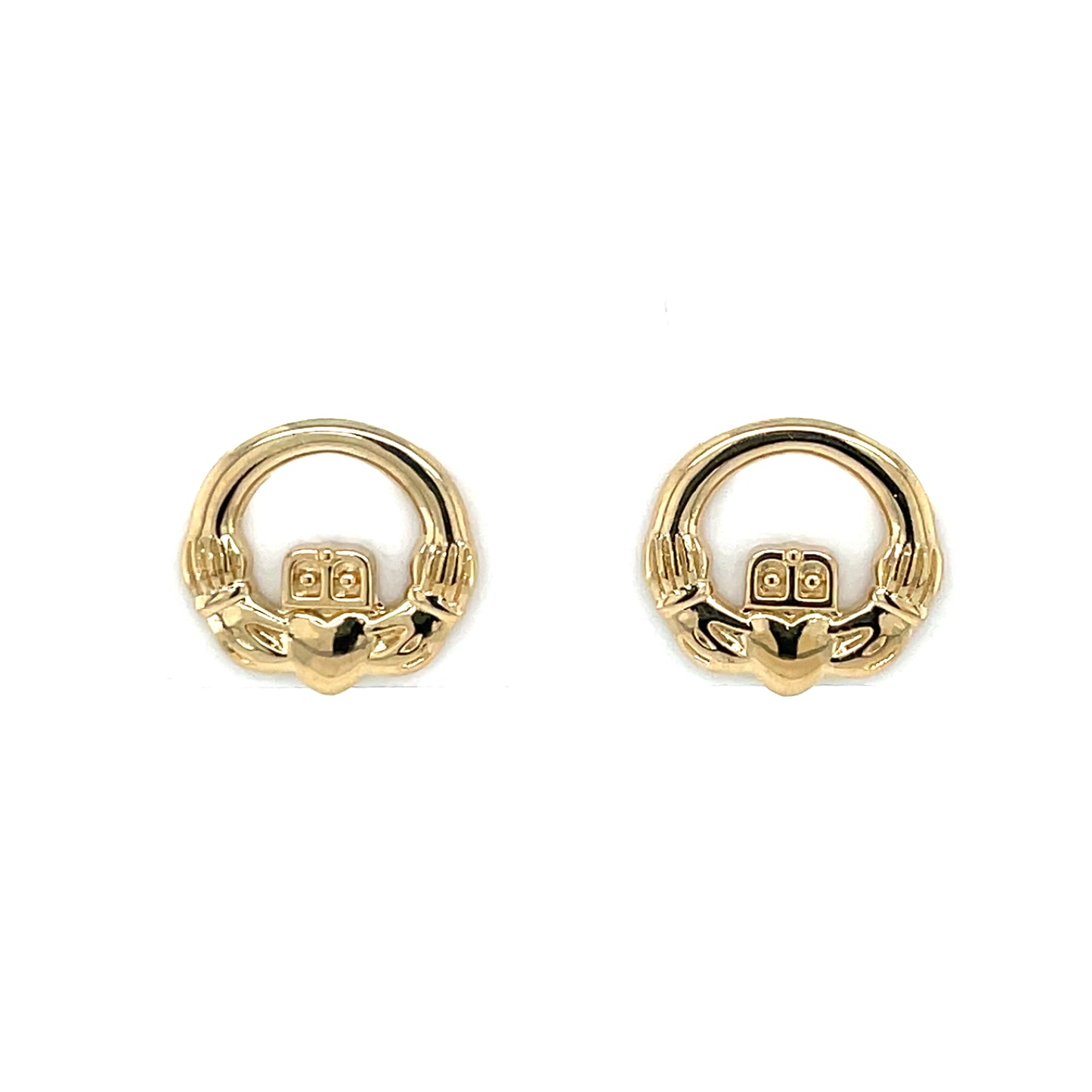 Gold-plated Claddagh Stud Earrings GFCE053