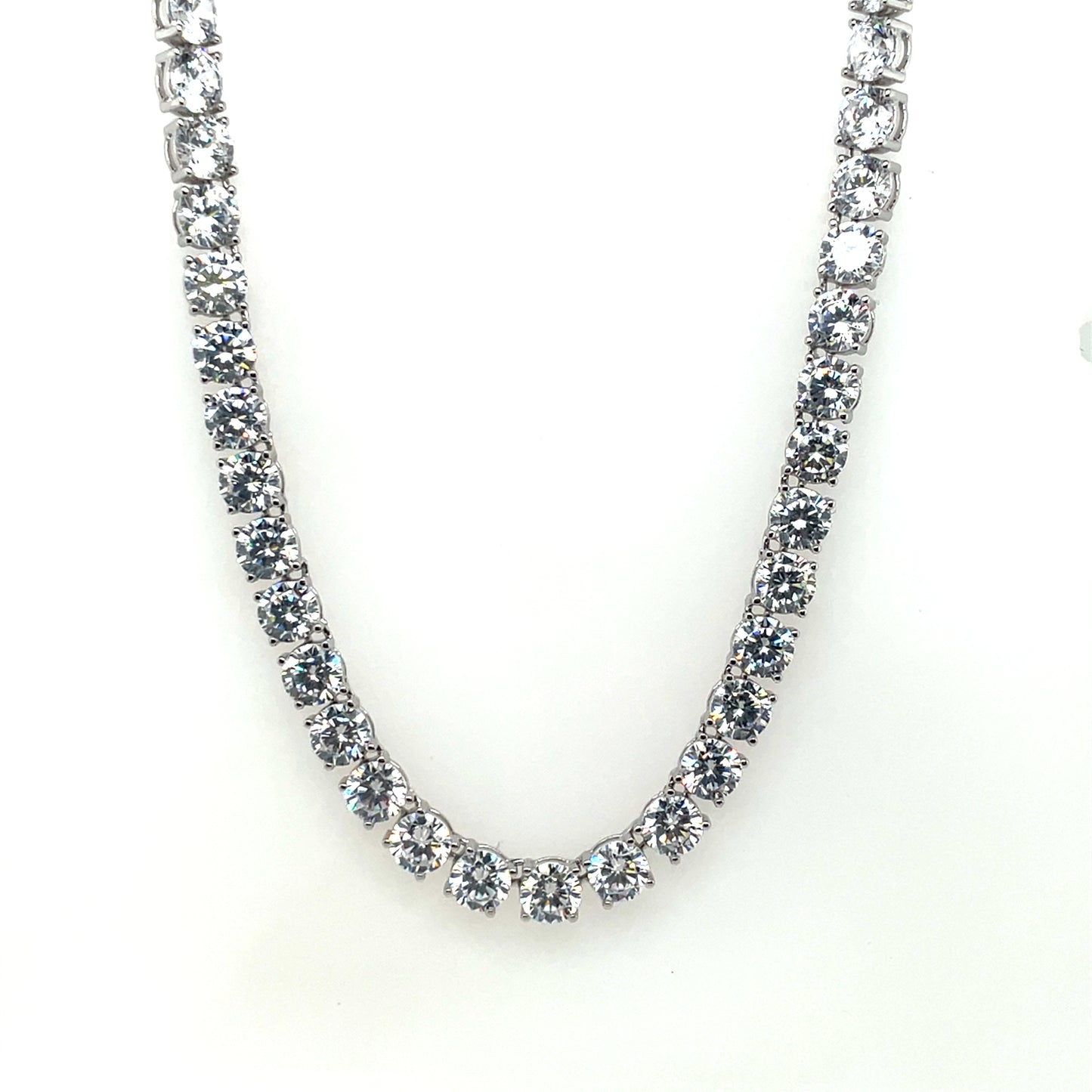 Sterling Silver 5mm CZ Tennis Line Necklet GL1189