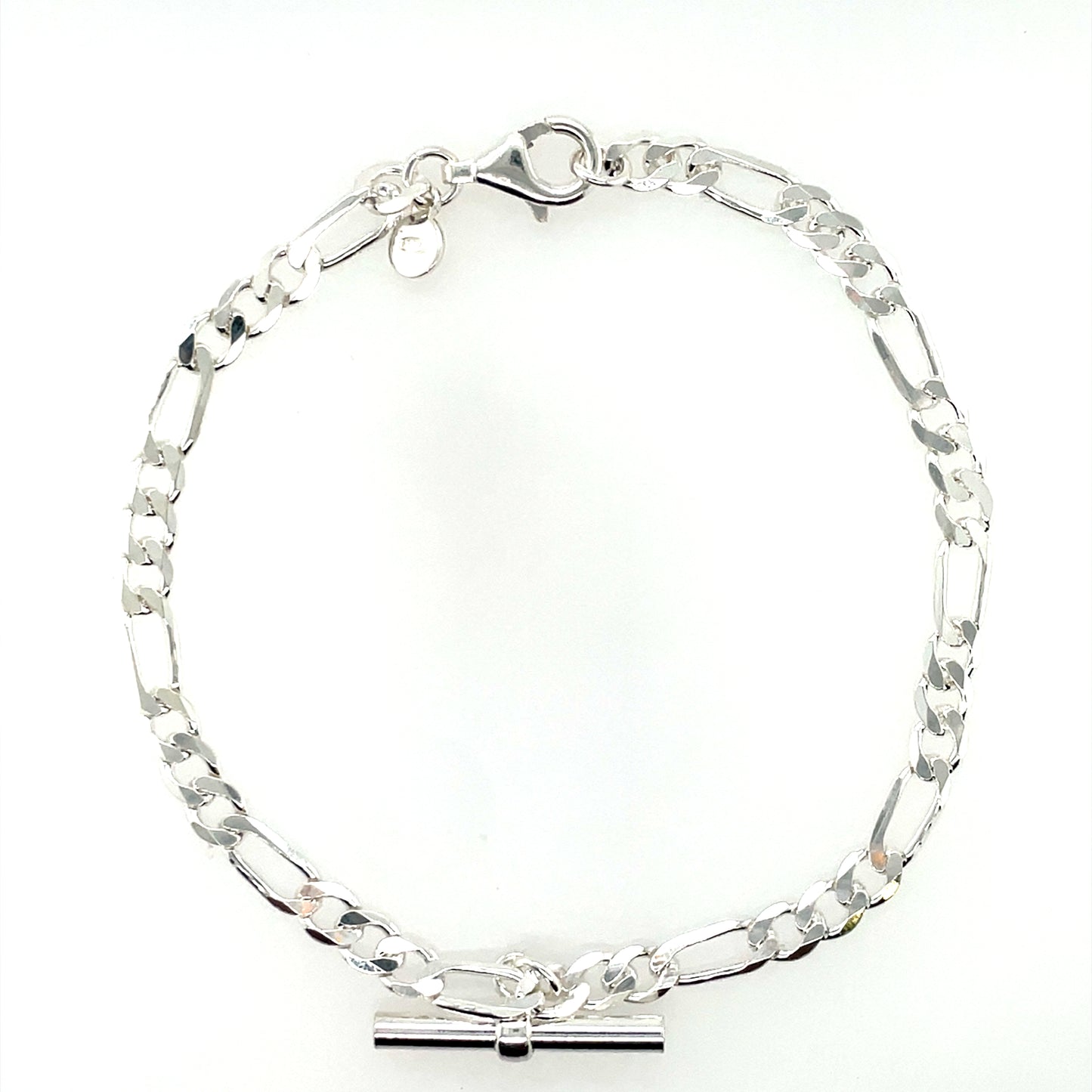 Sterling Silver Figaro T-Bar Bracelet GL1601