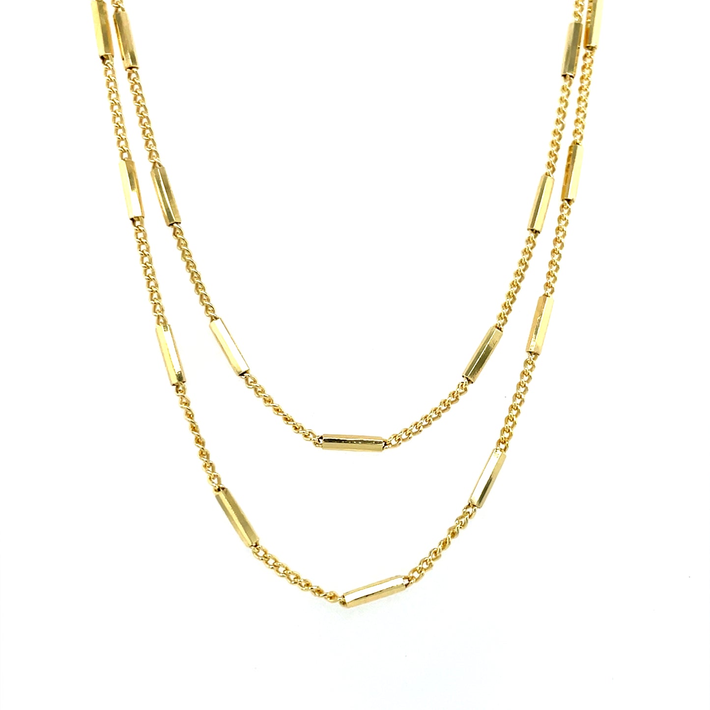 Silver Gold-plated Double Layered Chain GL1914