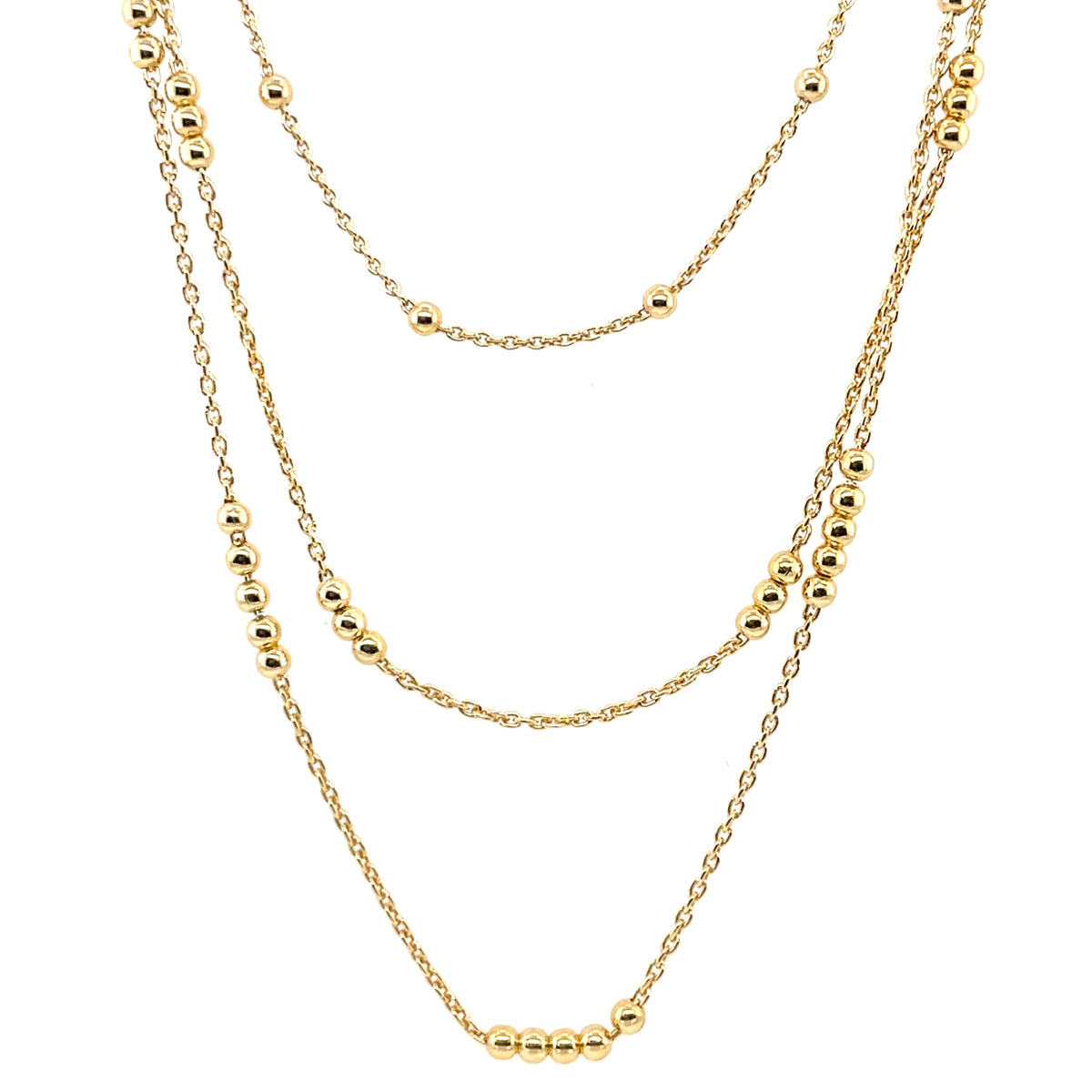 Gold-plated Silver Multi Layer Necklace GL2179