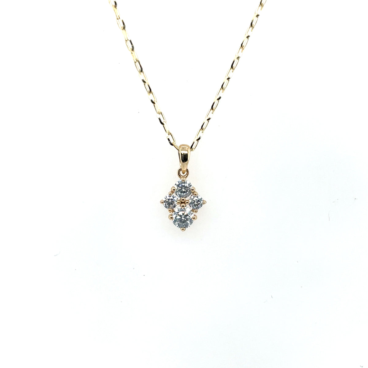9ct Gold CZ Dainty Drop Pendant GPZ465