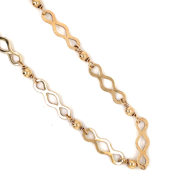 Heirloom 9ct Gold Open Wave Link Chain 51cm HC07