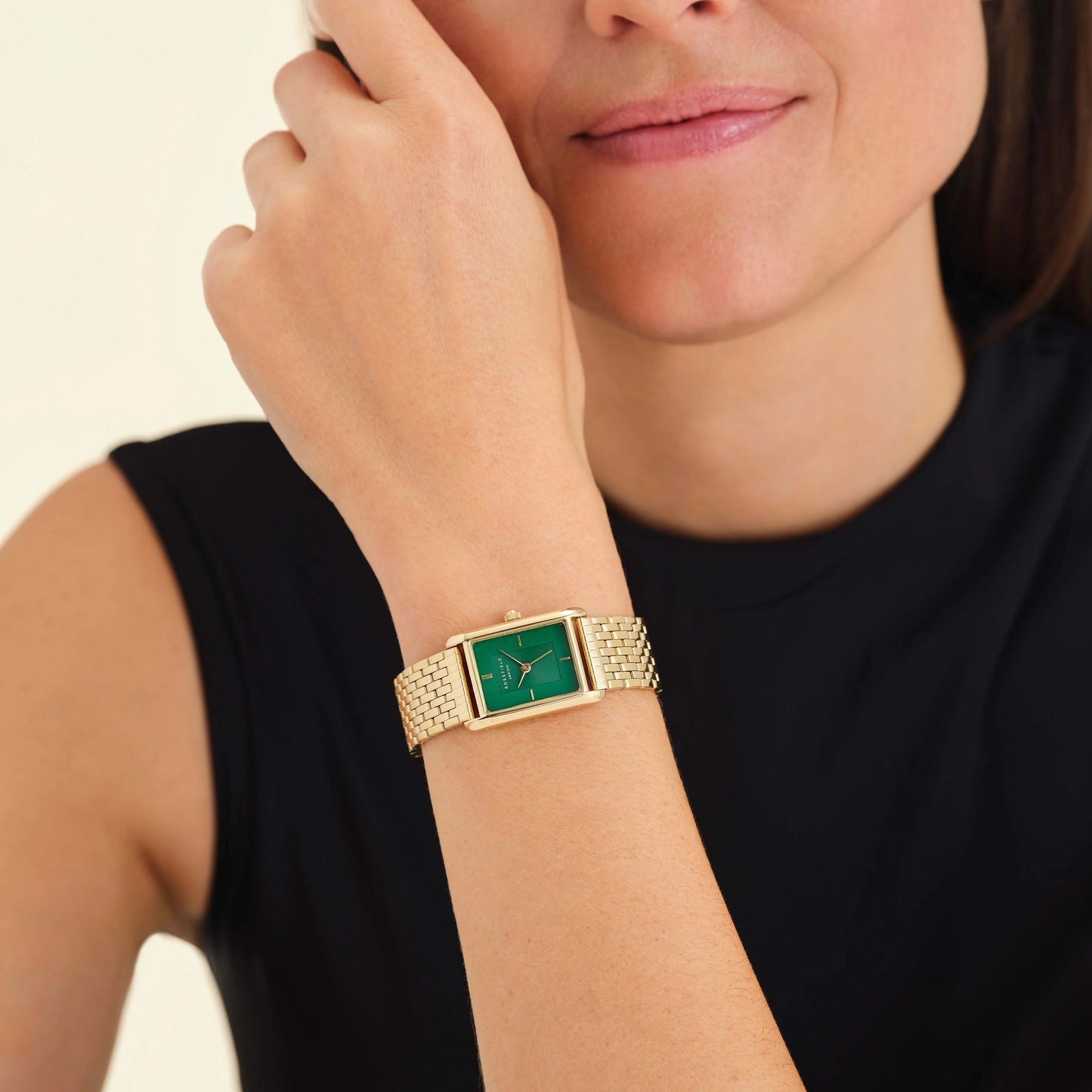 Rosefield Heirloom Emerald Watch HEGSG H05