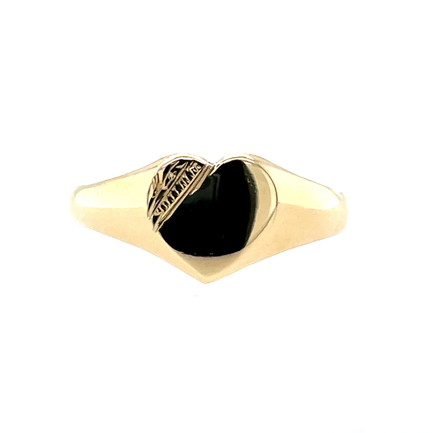 Heirloom 9ct Gold Heart Signet Ring HR13