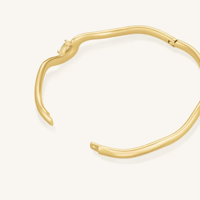 Rosefield Marquise Wave Bangle JBMWG J1303