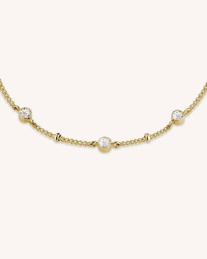 Rosefield Multi Crystal Bracelet Gold JBSCG J262