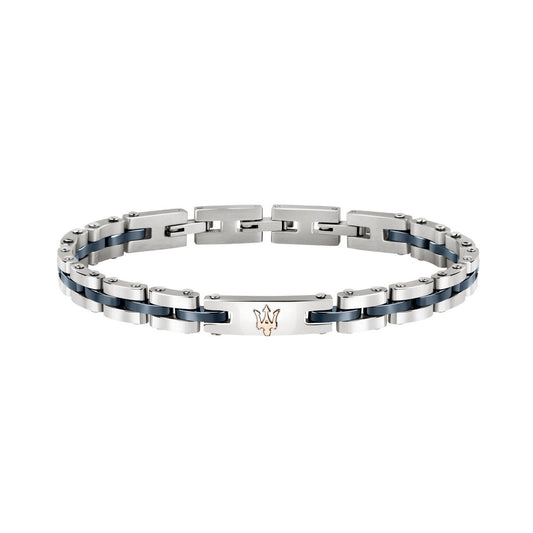 MASERATI JEWELS ROSE GOLD,SILVER,BLUE BRACELET JM220ASR08