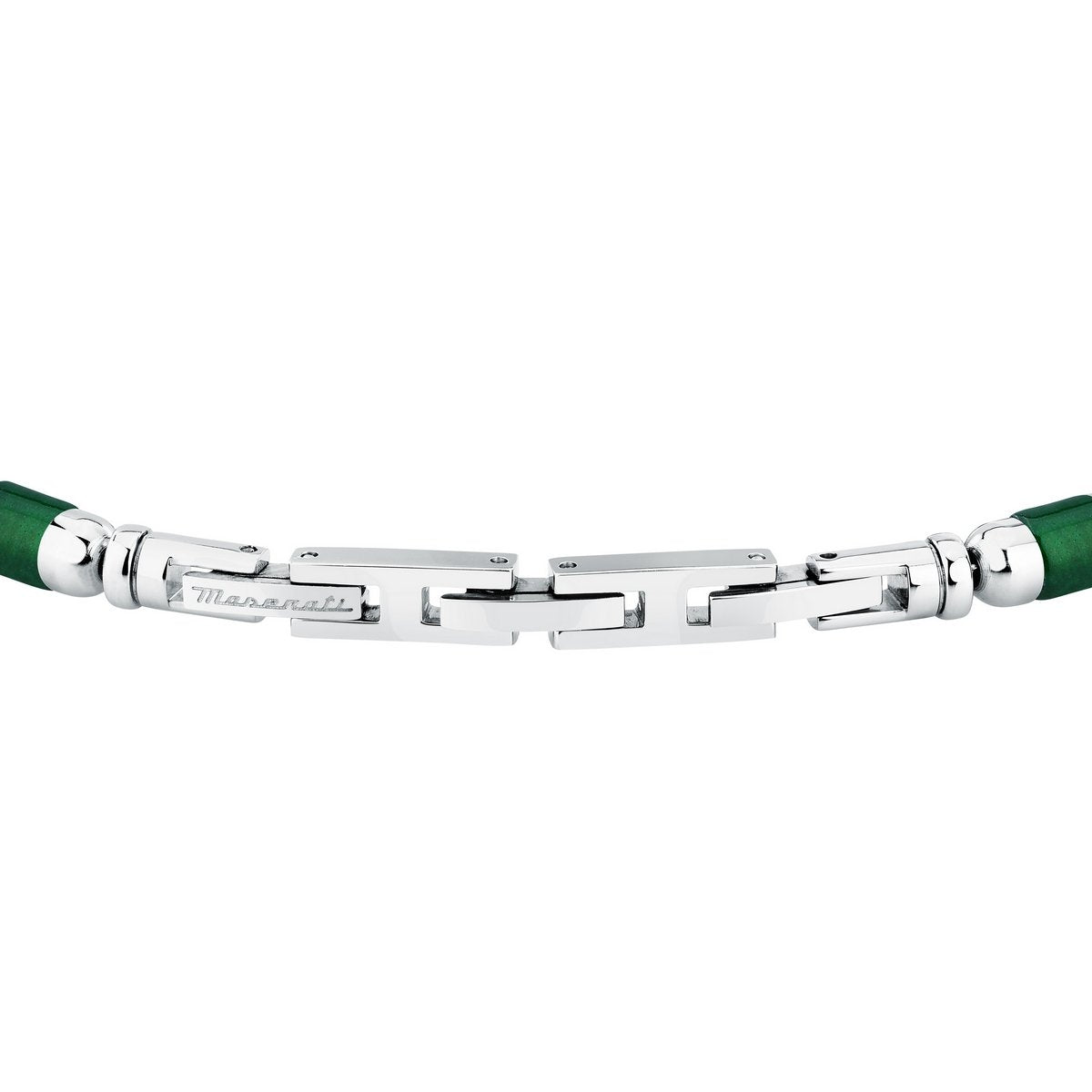 MASERATI JEWELS ICONIC BRACELET GREEN AGATE & IP BLACK JM334AVD48