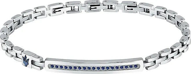 MASERATI JEWELS ICONIC BRACELET STEEL BLUE CRYSTAL JM424AVD61