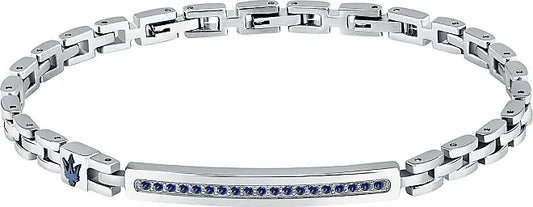 MASERATI JEWELS ICONIC BRACELET STEEL BLUE CRYSTAL JM424AVD61