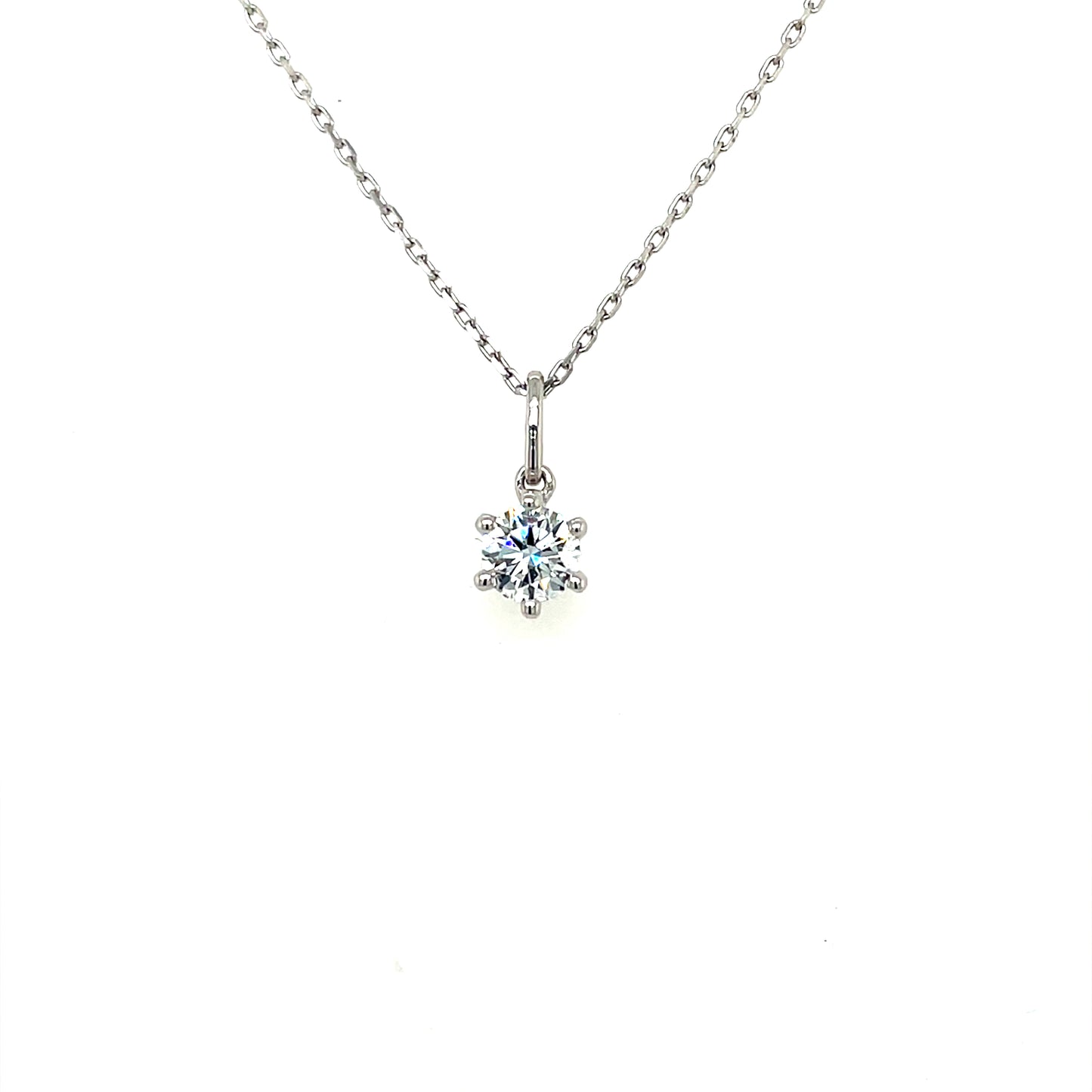 9ct White Gold Lab Grown 0.50ct Diamond Solitaire Pendant DP092